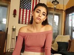 Sexy hot young daughter Arielle Faye gets porked by her daddys cock in order to not get her father upset of her low grades at school.